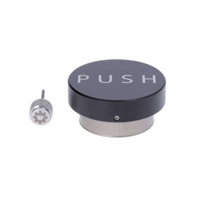 BLACK PUSH TAMPER WITH FLAT BASE Ø 53MM