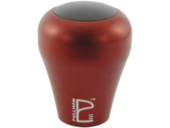 Aluminum Tamper Handle with Red Burgundy matte finish and black top