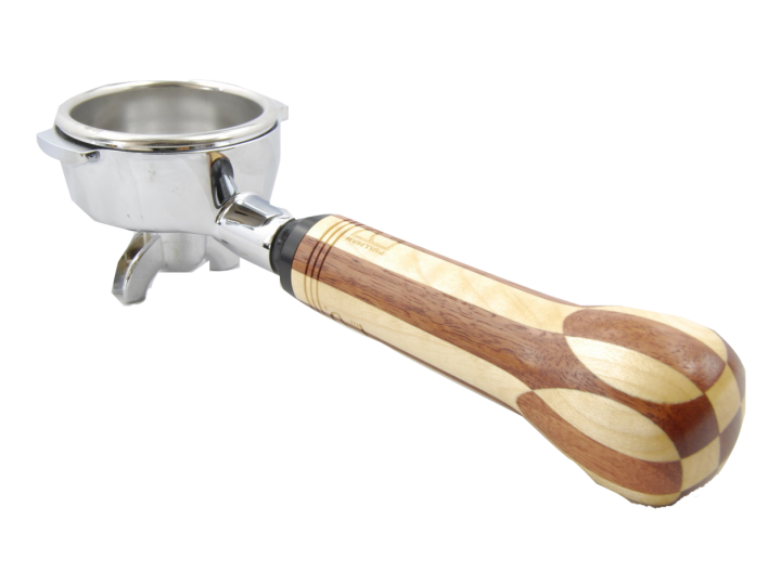 Filter holder Handle timber with Checkerboard design