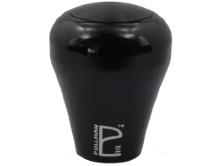 Manopola per pressino in alluminio nera lucida con top nero