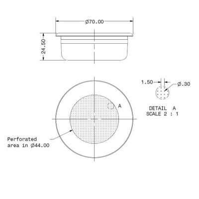 FILTER BASKET B70 2 T H24,5 M